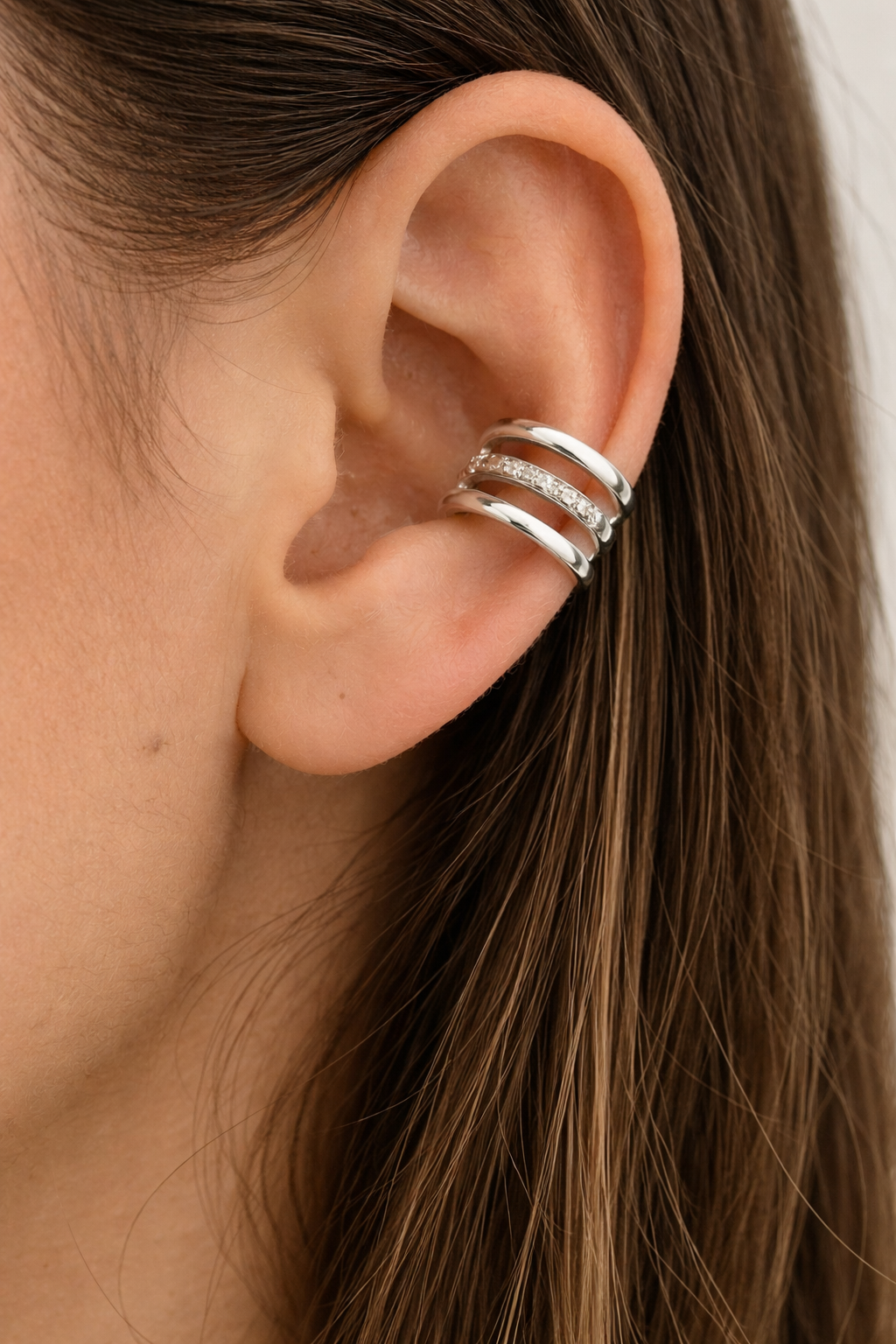 Γυναικείο Ear Cuff Gold Crystal Wrap