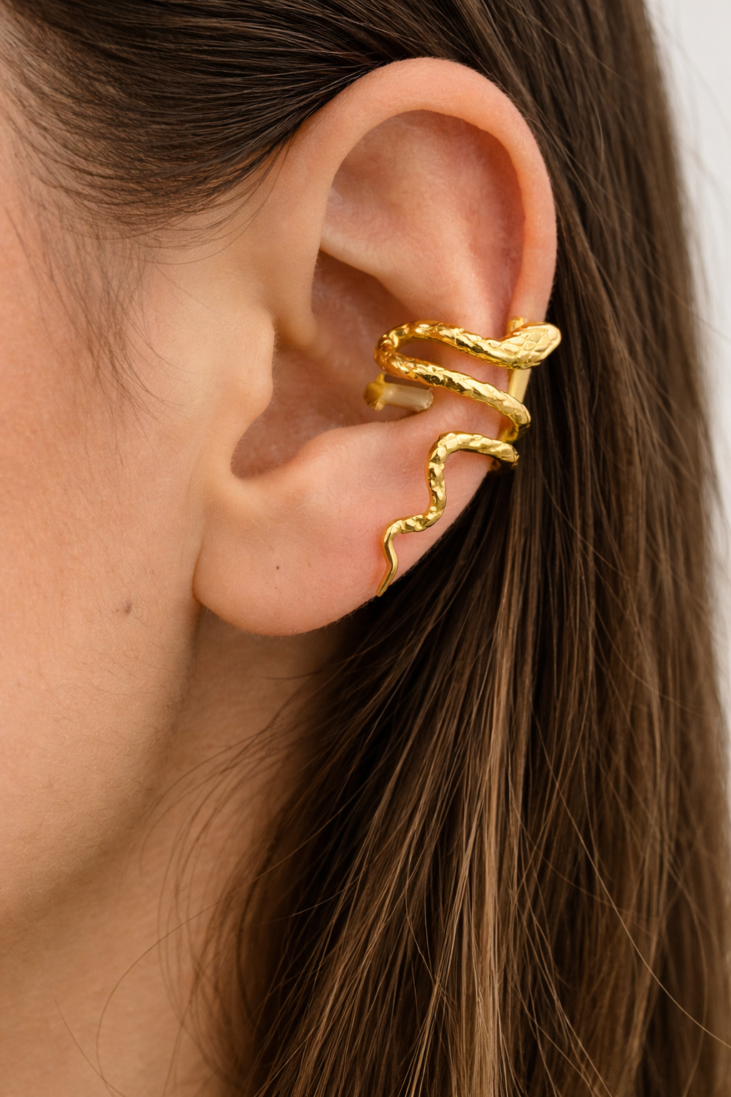 Γυναικείο Ear Cuff Snake Silver