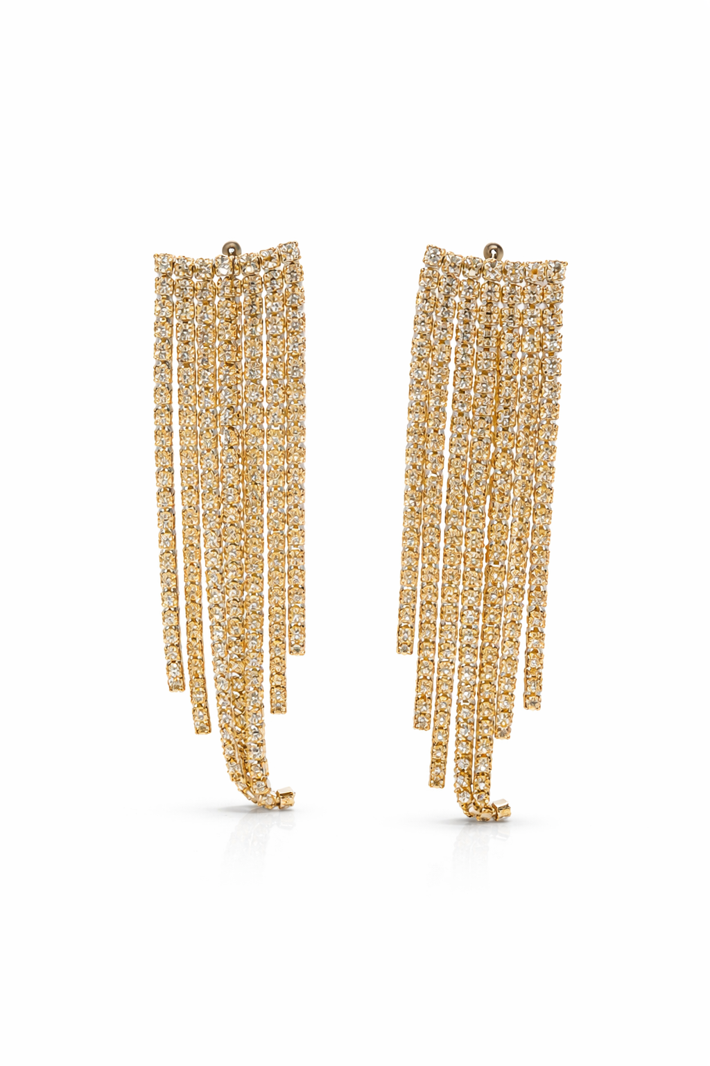 Γυναικεία Σκουλαρίκια Crystal Fringe Silver