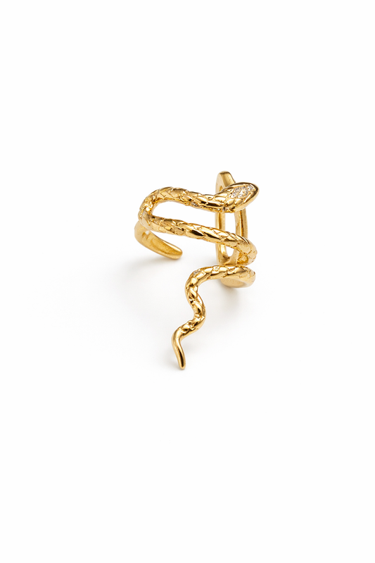 Γυναικείο Ear Cuff Snake Gold