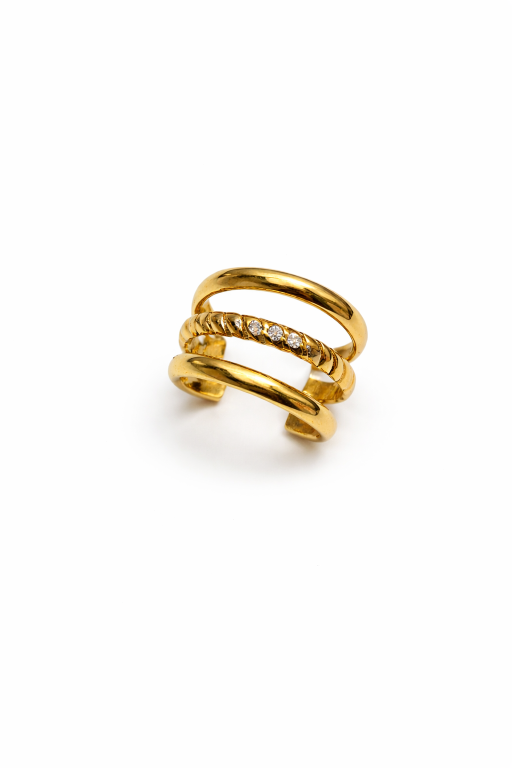 Γυναικείο Ear Cuff Gold Crystal Wrap