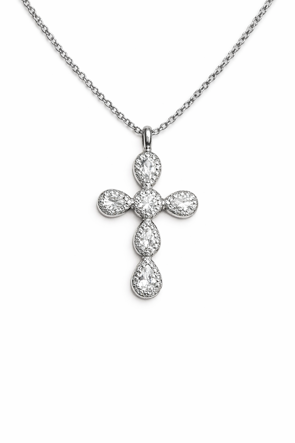 Γυναικείο Κολιέ Σταυρός Crystal Shine