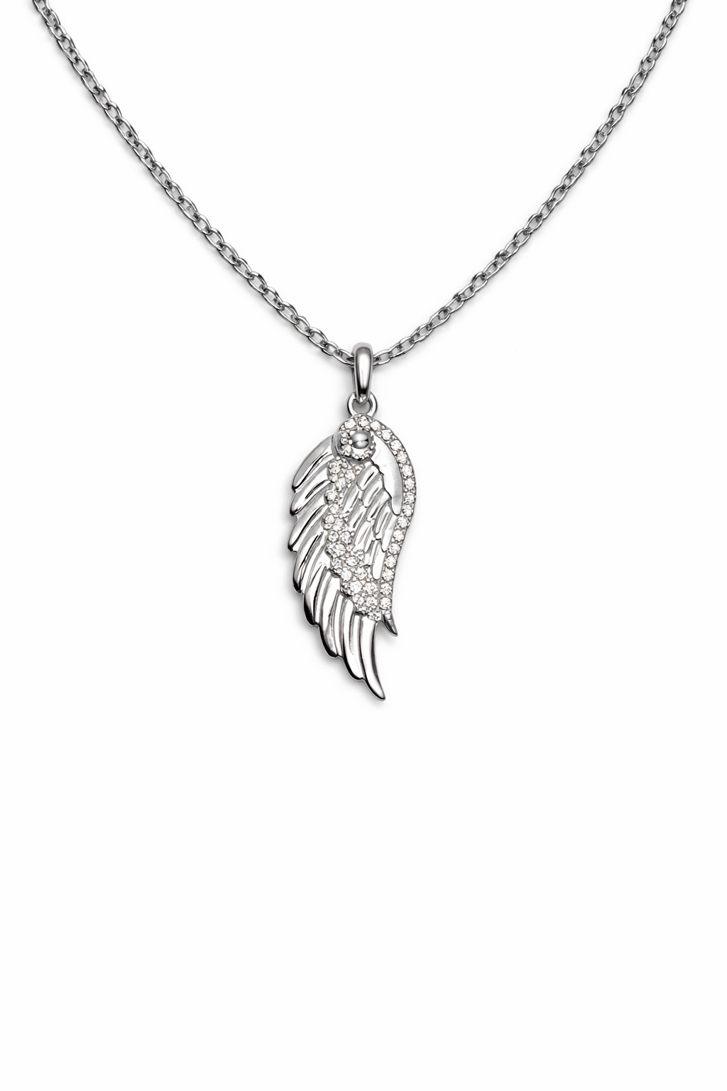 Γυναικείο Κολιέ Angel Wing Crystal Μονό