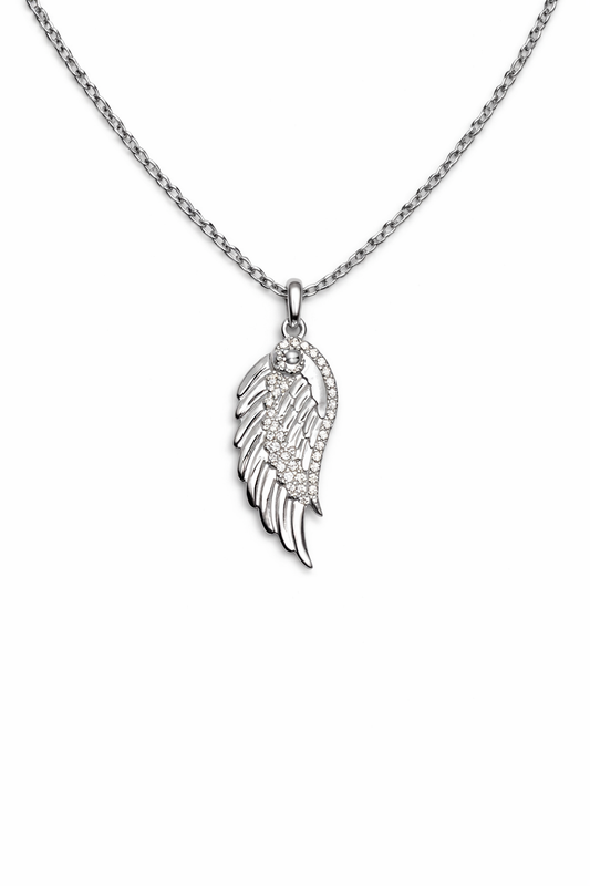 Γυναικείο Κολιέ Angel Wing Crystal Μονό