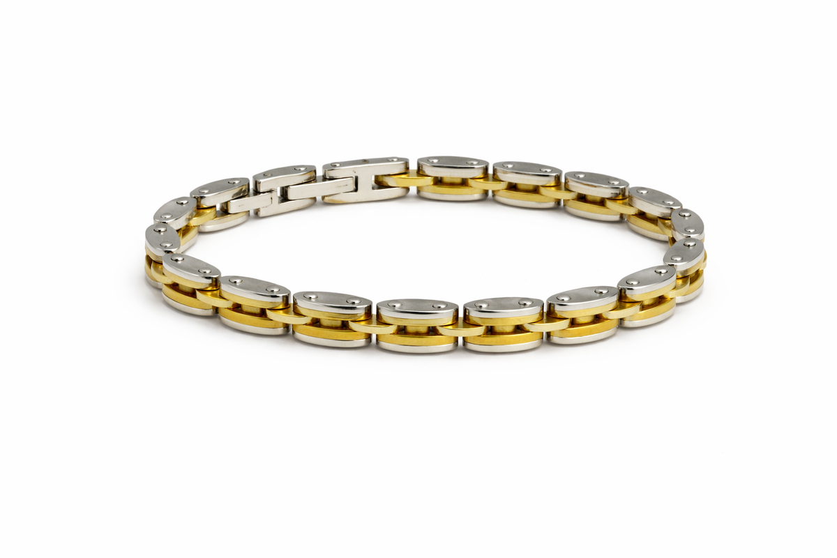 Ανδρικό Βραχιόλι Ασημί Steel Chain Silver Detail